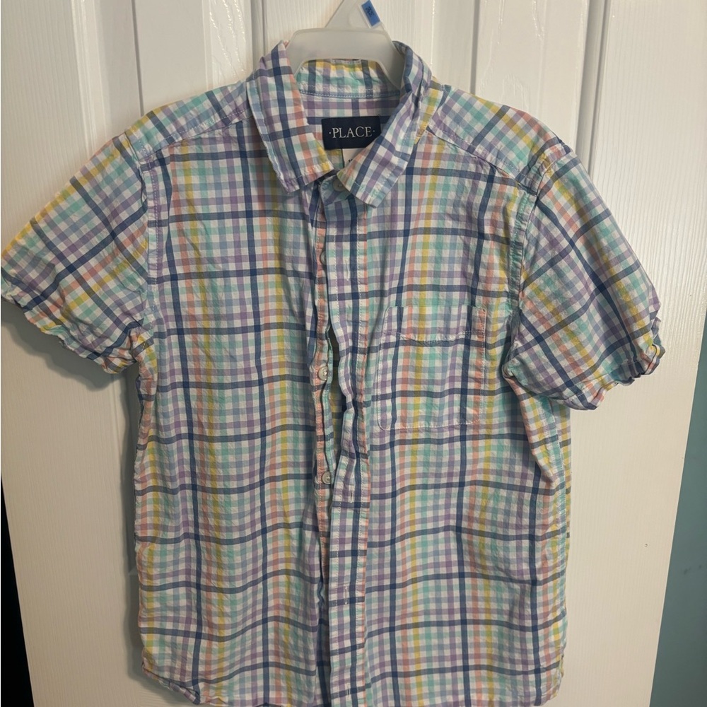 10/12 plaid shirt, perfect for Easter. Like new.